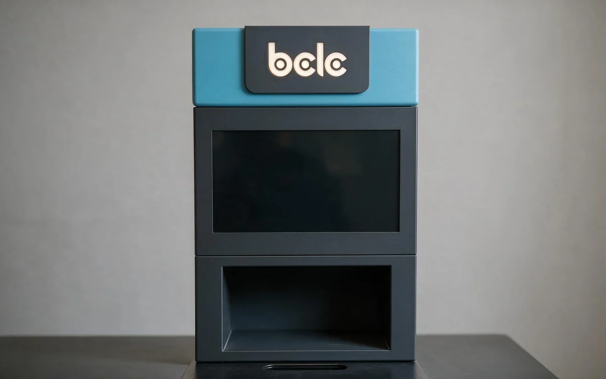 BCLC lottery terminal with Lotto Max and 6/49 displays
